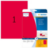 HERMA 5048 Этикетки самоклеющиеся Бумажные А4, 210.0 x 297.0, цвет: Красный неон, клей: перманентный, для печати на: струйных и лазерных аппаратах, в пачке: 20 листов/20 этикеток