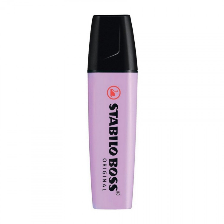 Текстовыделитель Stabilo Boss Original Pastel 70/155, 2-5 мм, скошенный, лавандовый (Stabilo 70/155)