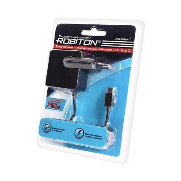 Адаптер/блок питания ROBITON USB2400/Type C (USB3.1) BL1