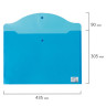 Папка-конверт с кнопкой БОЛЬШОГО ФОРМАТА (305х435 мм), А3, прозрачная, синяя, 0,18 мм, BRAUBERG, 224034