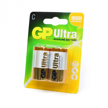 Батарейка GP Ultra GP14AU-2CR2 LR14 BL2 (Комплект 2 шт.) Тип: LR14Цена: за комплект