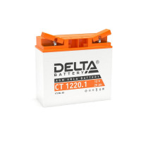Energon Delta CT 1220.1 Мото аккумулятор DELTA CT 1220.1 (12В / 20Ач, Тип: AGM, Клемма: Болт + гайка Ø 6 мм, ДхШхВ: 181х77х167, срок службы: 5 лет, Гарантия: 1г, вес: 5,22кг)