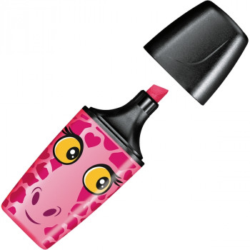 Текстовыделитель Stabilo Boss Mini Funnimals 07/56, 2-5 мм, скошенный, розовый (Stabilo 07/56)* Текстовыделитель предназначенный для маркировки текста на бумаге любой плотности.
