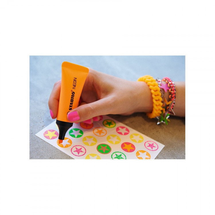 Текстовыделитель Stabilo Neon 72/54, 2-5 мм, скошенный, оранжевый (Stabilo 72/54)
