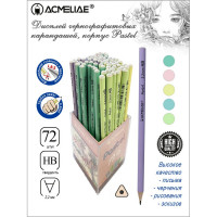 Карандаш  чернографитный HB ACMELIAE Pastel трехгранный, 6 цветов корпуса, 72 штуки (ACMELIAE 43985 EAN)