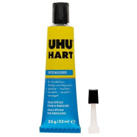 Клей для жестких пластиков UHU Hart, универсальный,  35 гр., блистер (UHU 40936/B)