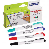 Набор маркеров для белой доски CENTROPEN Dry-Wipe 4 цвета, 1,8 мм, круглый наконечник (CENTROPEN 2709/4, 5 2709 0405, 152013) Годен до 03/2024