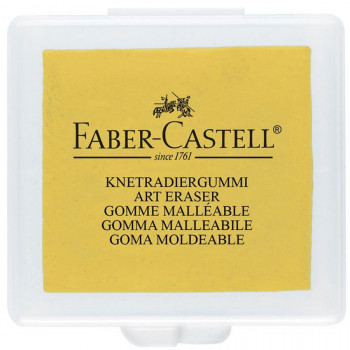 Ластик клячка Faber-Castell, формопласт, 40x35x10 мм., цветной, пластиковый контейнер, 1 шт. (Faber-Castell 127321) Ластик-клячка. Отлично подходит для работы с мягкими чернографитными карандашами, углем, пастелью. Благодаря мягкой текстуре отлично принимает нужную форму. Ластик упакован в пластиковый контейнер, удобный для хранения и транспортировки