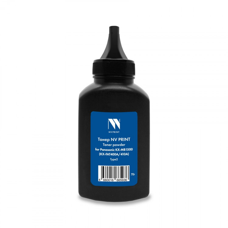 NV Print NVP-FAT400A-Type2-70g Тонер для Panasonic KX-MB1500 (KX-FAT400A / 410A) Type2 (70г) совместимый