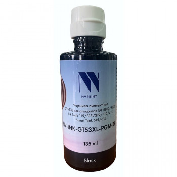 NV Print NVP-INK-GT53XL-PGM-Bk Чернила пигментные GT53XL (1VV21AL) для HP DeskJet GT 5810, 5820, 5822, Ink Tank 115, 310, 315, 319, 410, 419, 415, Smart Tank 515, 615 (135ml) Black совместимые NVP-INK-GT53XL-PGM-BK, Совместимость: , ресурс: 0 стр.