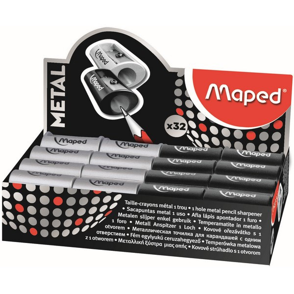 Точилка для карандашей Maped Satellite Metal, 1 отверстие, металлическая, (Maped 534019)*