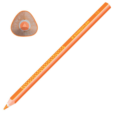 Цветной карандаш STAEDTLER Noris club, утолщенный, трехгранный, Оранжевый (STAEDTLER 1284-4)