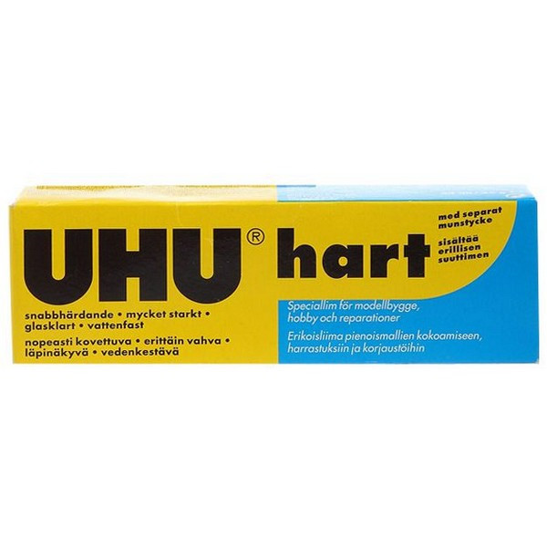 Клей для жестких пластиков UHU Hart, универсальный,  35 гр.  (UHU 40936)