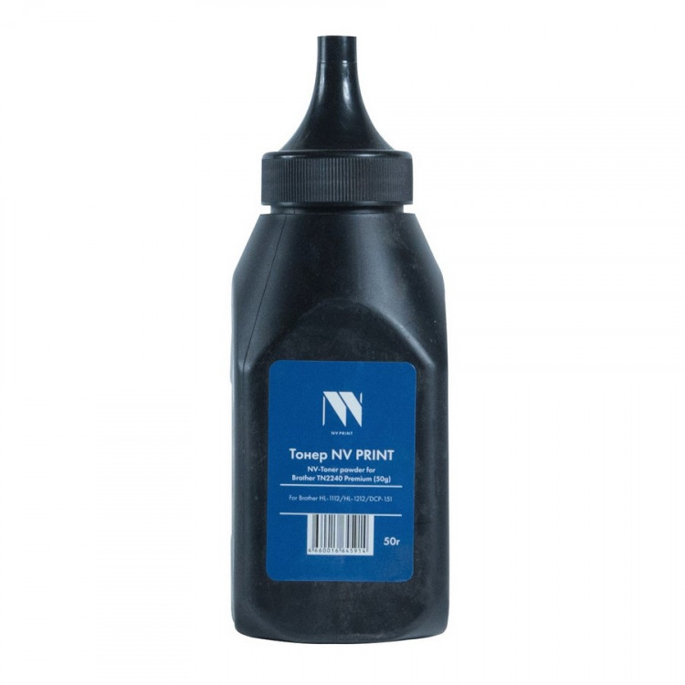 NV Print NVP-TN2240-PR-50G Тонер для Brother TN2240 Premium (TN-1075, 2090, 2235, 2275, 2335, 2375) (50г) для  HL-1110, 1112, 1210WR, 1212WR, 2132, 2240, 2250, 2270; HL-L2300, L2340, L2360, L2365, L2380; DCP-1510R, 1512R, 1610WR, 1612WR, 7057, 7060, 7065,