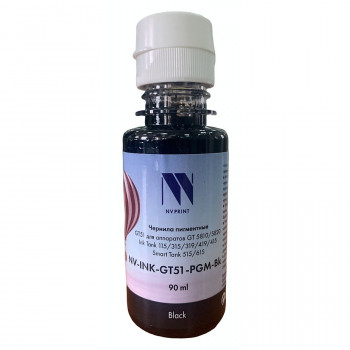 NV Print NVP-INK-GT51-PGM-Bk Чернила пигментные GT51 (M0H57AE) для HP DeskJet GT 5810, 5820, 5822, Ink Tank 115, 310, 315, 319, 410, 419, 415, Smart Tank 515, 615 (90ml) Black совместимые NVP-INK-GT51-PGM-BK, Совместимость: , ресурс: 0 стр.