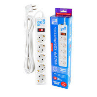 Сетевой фильтр POWER CUBE SPG-B-15-WHITE 5 розеток (5м) (ПВС 3х0,75) белый BL1