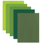 Цветной фетр МЯГКИЙ А4, 2 мм, 5 листов, 5 цветов, плотность 170 г/м2, оттенки зеленого, ОСТРОВ СОКРОВИЩ, 660643