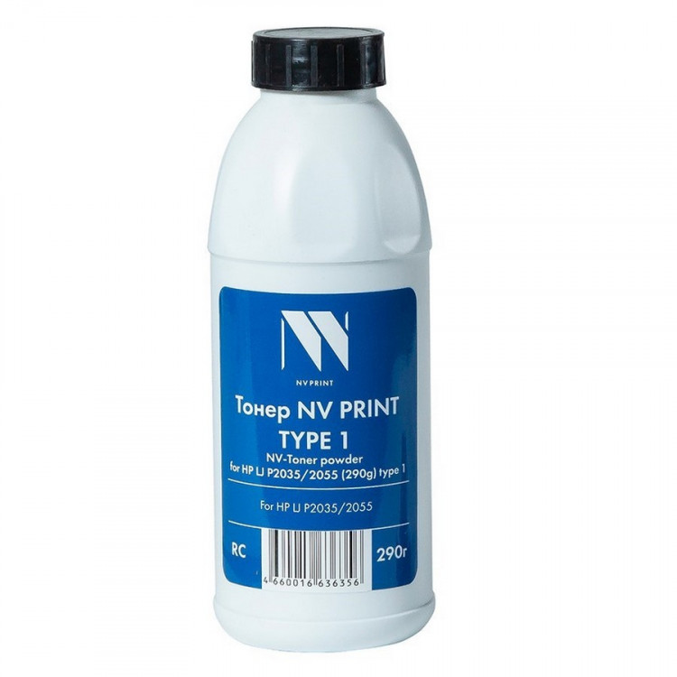 NV Print NVP-HPLJP2035290GTYPE1 Тонер для HP P2035 / 2055 / 1010 (CE505A  /  CE505X) (290г) для HP LaserJet P2030, P2035, P2050,P2055; Canon (719) LBP 6650, 6680, 6300, 6310, MF 5840, 5880, 5940, 5980 Type1 совместимый