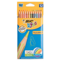 Набор цветных карандашей BIC Kids Tropicolors 2, 12 цветов (BIC 832566)