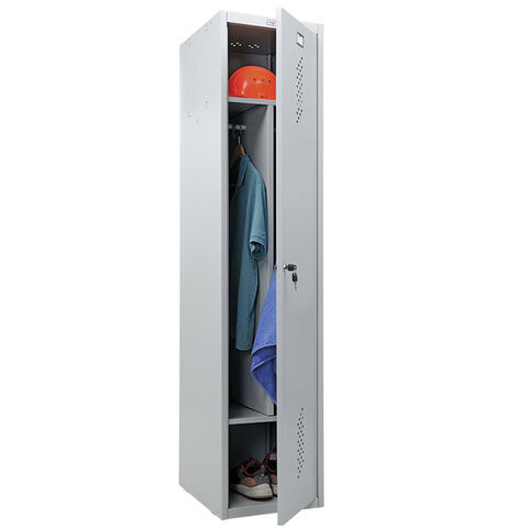 Шкаф металлический для одежды ПРАКТИК "LS-11-40D", 2 отделения, 1830х412х500 мм, 24 кг, разборный
