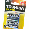Батарейка TOSHIBA HIGH POWER LR6GCP BP-4 LR6 BL4 (Комплект 4 шт.)
