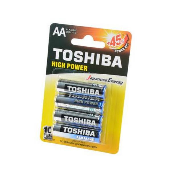 Батарейка TOSHIBA HIGH POWER LR6GCP BP-4 LR6 BL4 (Комплект 4 шт.)