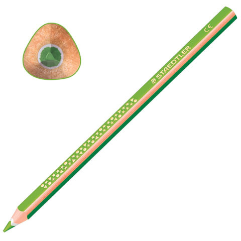 Цветной карандаш STAEDTLER Noris club, утолщенный, трехгранный, Салатовый (STAEDTLER 1284-50)