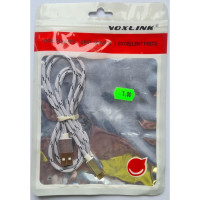 Кабель USB A - Micro USB 1.0 м в оплетке, цвет ассорти, 1 шт (VOXLINK I6AC0153-100)