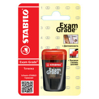 Точилка STABILO Exam Grade, 1 отверстие, с контейнером, блистер (STABILO 4518/B)