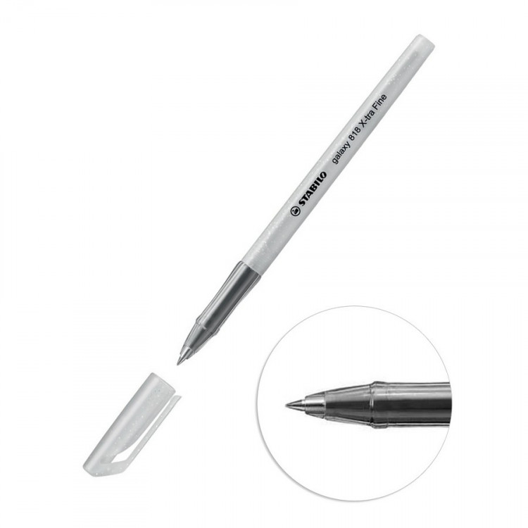 Ручка шариковая STABILO Galaxy 818 XF/0,30 мм,  корпус дымчатый, черная (STABILO 818/46XF, 818XF1046)