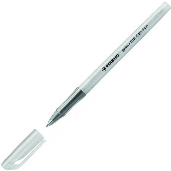 Ручка шариковая STABILO Galaxy 818 XF/0,30 мм,  корпус дымчатый, черная (STABILO 818/46XF, 818XF1046)