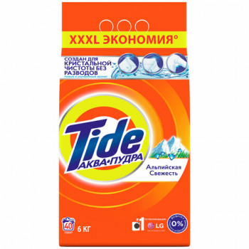 Стиральный порошок-автомат 6 кг, TIDE (Тайд) &quot;Альпийская свежесть&quot;, 700271 