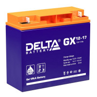 Energon Delta GX 12-17 Аккумуляторная батарея DELTA GX 12-17 (12В / 17Ач, Тип: AGM;Гелевый, Клемма: Болт + гайка Ø 5,5 мм, ДхШхВ: 181х77х167мм (Полная высота: 167мм), срок службы: 15 лет, Гарантия: 1г, вес: 5,5кг)