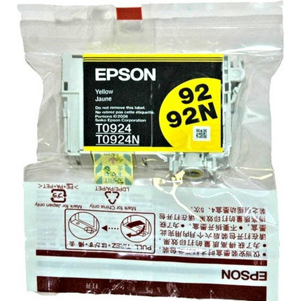 Epson C13T10844A10CIV Картридж в технической упаковке желтый T0924 Epson Stylus C91, CX4300, T26, T27, TX106, TX109, TX117, TX119 Использовать до 09/2016