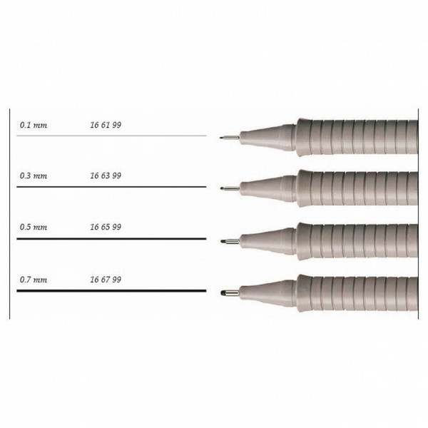Ручка капиллярная Faber-Castell Ecco Pigment 0,7 мм, черная (Faber-Castell 166799)