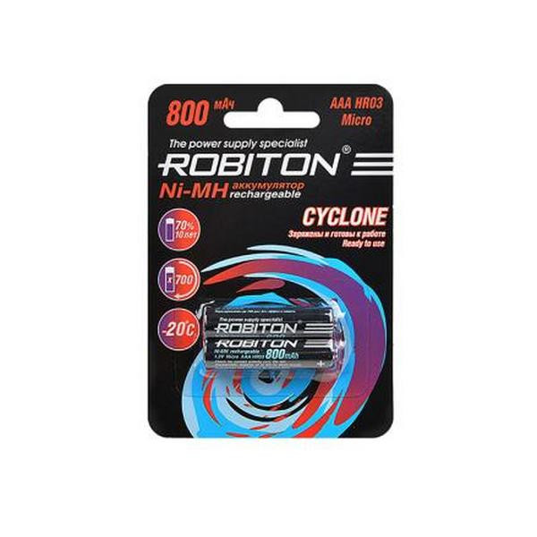 Аккумулятор ROBITON CYCLONE RTU800MHAAA BL2 (Комплект 2 шт.)