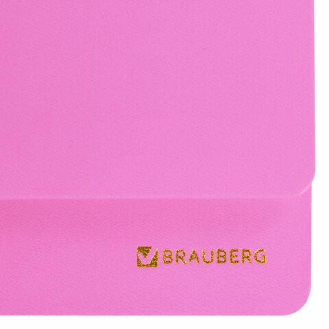 Планинг настольный недатированный (305x140 мм) BRAUBERG "Select", балакрон, 60 л., розовый, 111697