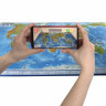 Карта мира физическая 120х78 см, 1:25М, с ламинацией, интерактивная, европодвес, BRAUBERG, 112379