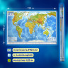 Карта мира физическая 120х78 см, 1:25М, с ламинацией, интерактивная, европодвес, BRAUBERG, 112379