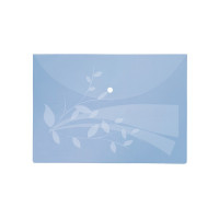 Папка конверт с кнопкой FlexOffice А4 (340x240мм), 0,12 мм, голубая (FlexOffice FO-CBF02 BLUE)