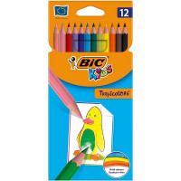 Набор цветных карандашей BIC Kids Tropicolors, пластиковые, 12 цветов (BIC 8325669/83256610)