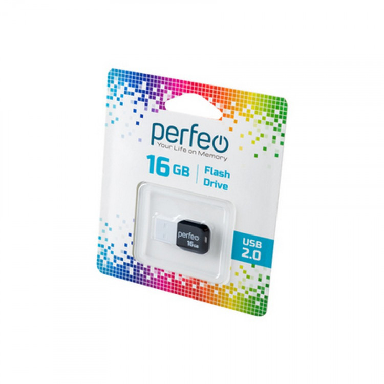 Носитель информации PERFEO PF-M02W016 USB 16GB M02 черный BL1