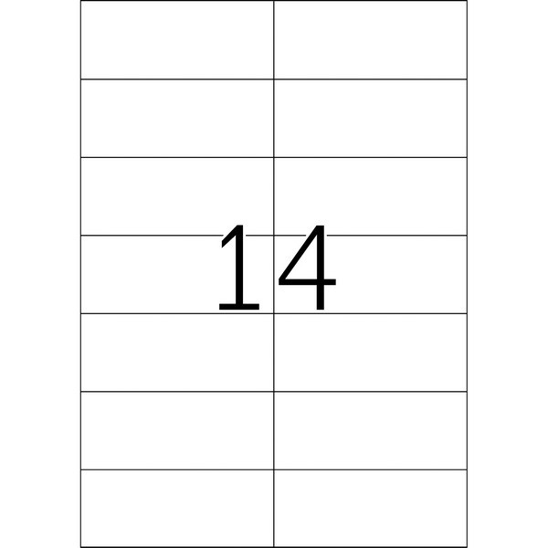 HERMA 4674 Этикетки самоклеющиеся Бумажные А4, 105.0 x 42.3, цвет: Белый, клей: перманентный, для печати на: струйных и лазерных аппаратах, в пачке: 100 листов/1400 этикеток