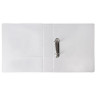 Папка на 2 кольцах с передним прозрачным карманом BRAUBERG, 65 мм, картон/ПВХ, белая, до 400 листов, 223528