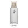 Флеш-диск 16 GB, SMARTBUY V-Cut, USB 2.0, металлический корпус, серебристый, SB16GBVC-S