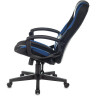 Кресло компьютерное VIKING-9/BL+BLUE, подушка, экокожа/ткань, черное/синее