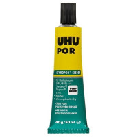 Клей для пористых пластиков UHU Por, универсальный, быстросхватывающий, контактный, 50 мл. (UHU 40359/B)