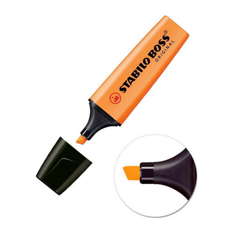 Текстовыделитель STABILO BOSS ORIGINAL оранжевый, блистер (STABILO 70/54-B)