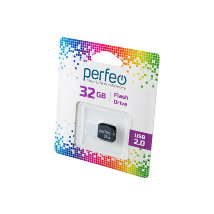 Носитель информации PERFEO PF-M02W032 USB 32GB M02 черный BL1