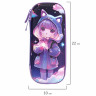 Пенал ЮНЛАНДИЯ, 1 отделение, 1 откидная планка, карман, EVA покрытие soft-touch, 22х10х5 см, 